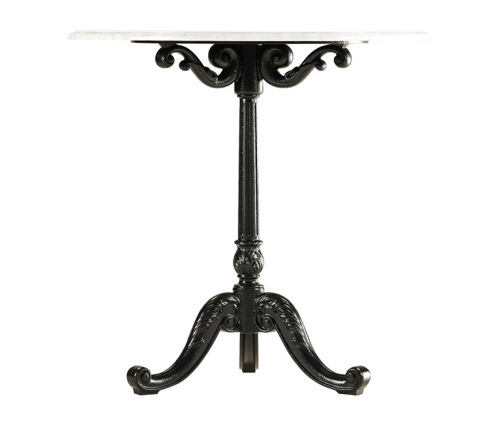 Round Table with White Carrara top 
28