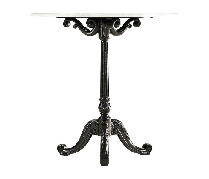 Round Table with White Carrara top 
28