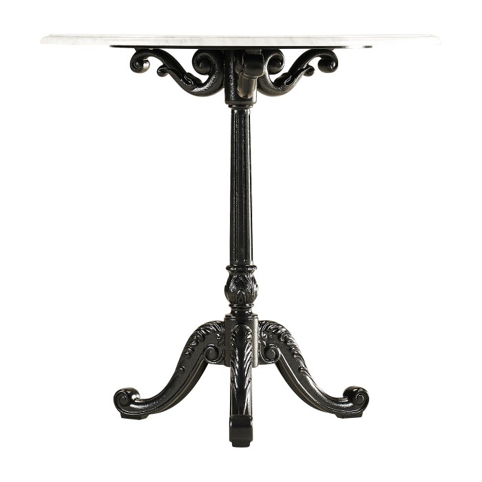 Round Table with White Carrara top 
28