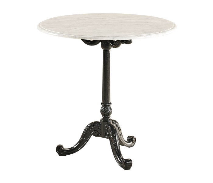Round Table with White Carrara top 
28