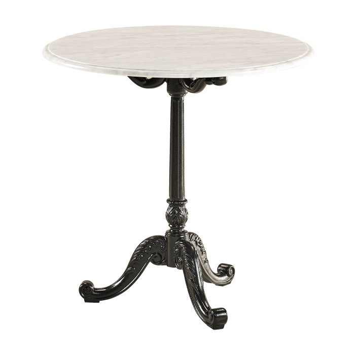 Round Table with White Carrara top 
28
