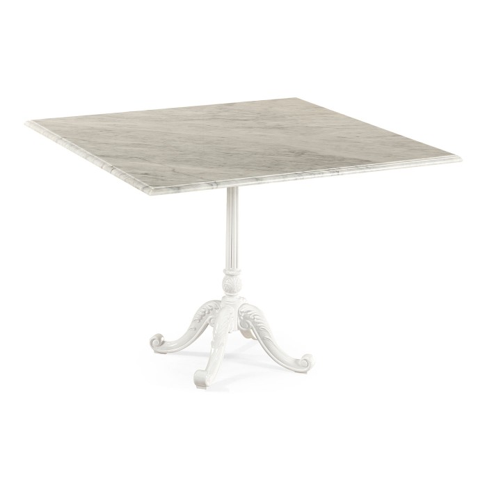Square Table with White Carrara top 38