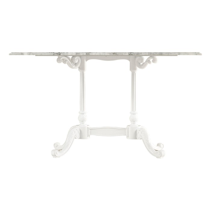 Large Rect Table White Carrara top 
34