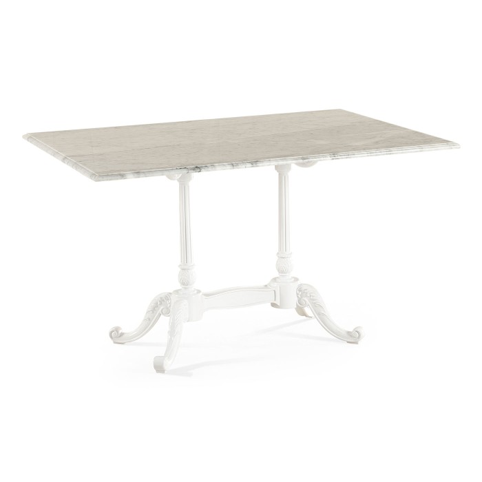 Large Rect Table White Carrara top 
34