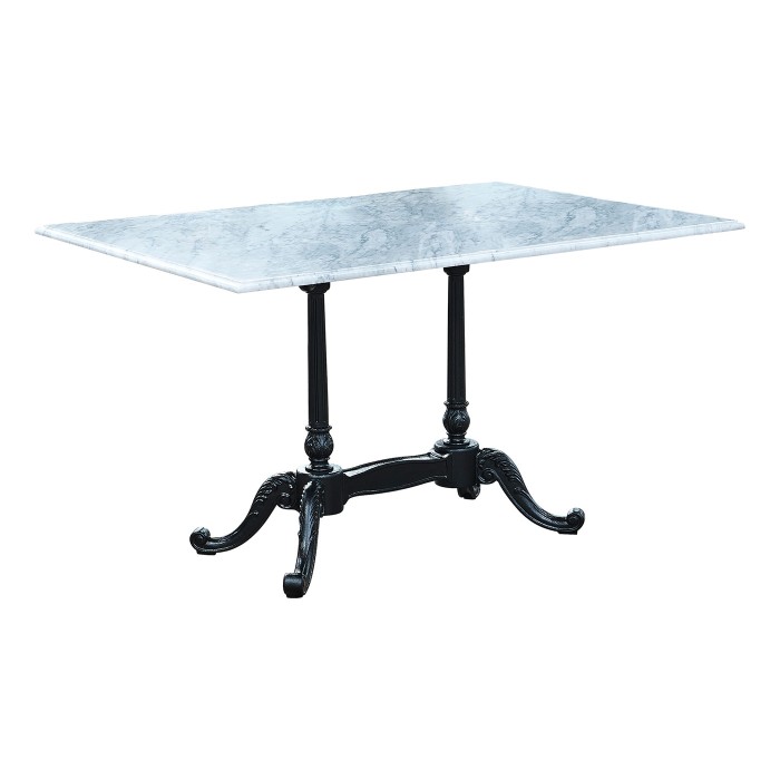 Large Rect Table White Carrara top 
34