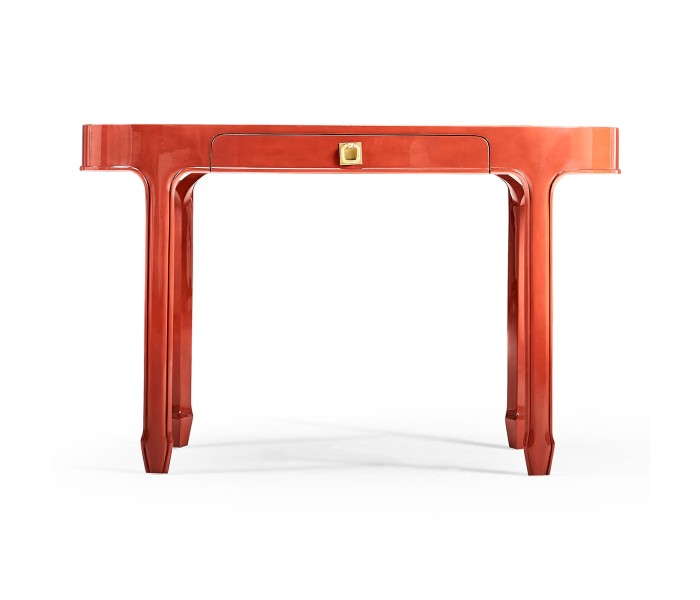 Oval Desk - RED  BRICK LEATHER 031-01-00210