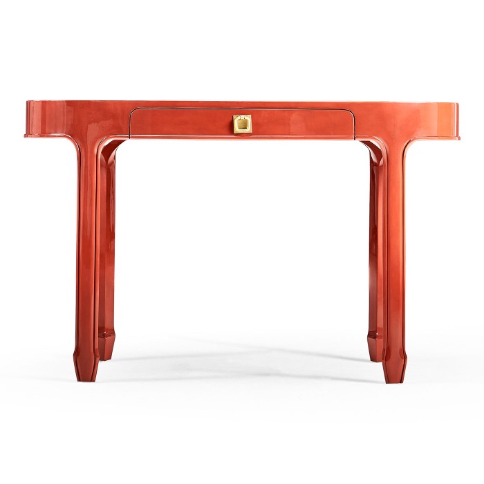 Oval Desk - RED  BRICK LEATHER 031-01-00210