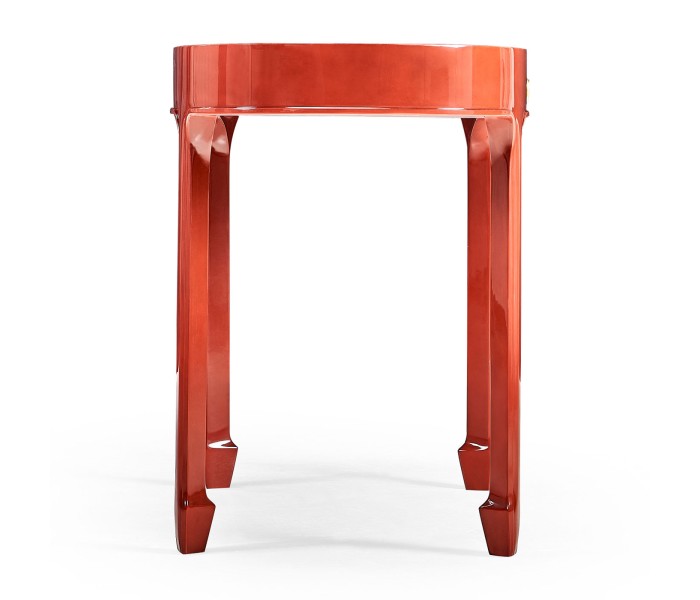 Oval Desk - RED  BRICK LEATHER 031-01-00210