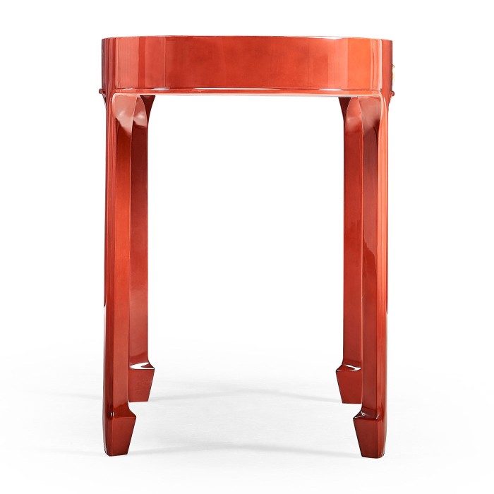 Oval Desk - RED  BRICK LEATHER 031-01-00210