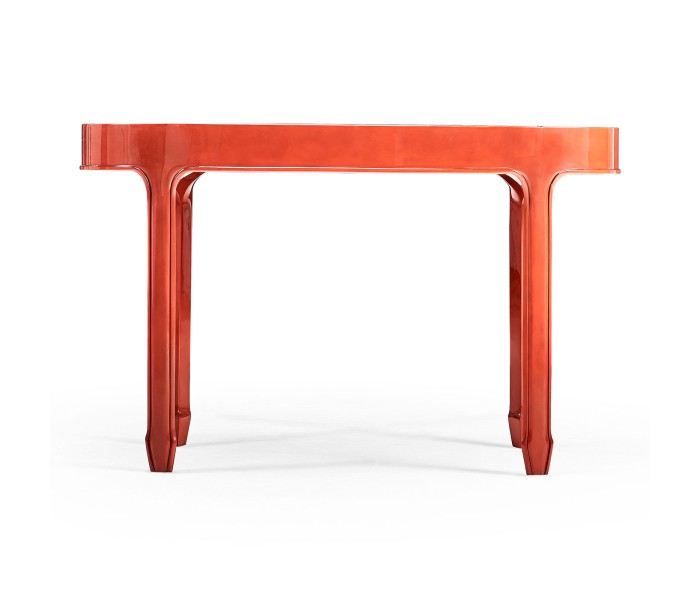 Oval Desk - RED  BRICK LEATHER 031-01-00210