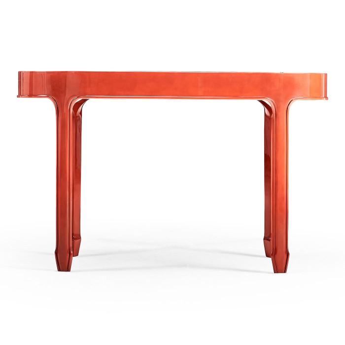 Oval Desk - RED  BRICK LEATHER 031-01-00210