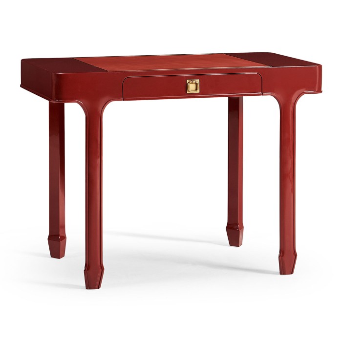 Rectangular Desk (100) - RED BRICK LEATHER 031-01-00210