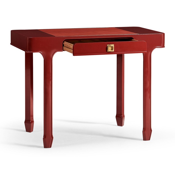 Rectangular Desk (100) - RED BRICK LEATHER 031-01-00210