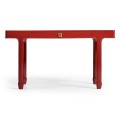 Rectangular Desk (140) - RED BRICK LEATHER 031-01-00210 - socket