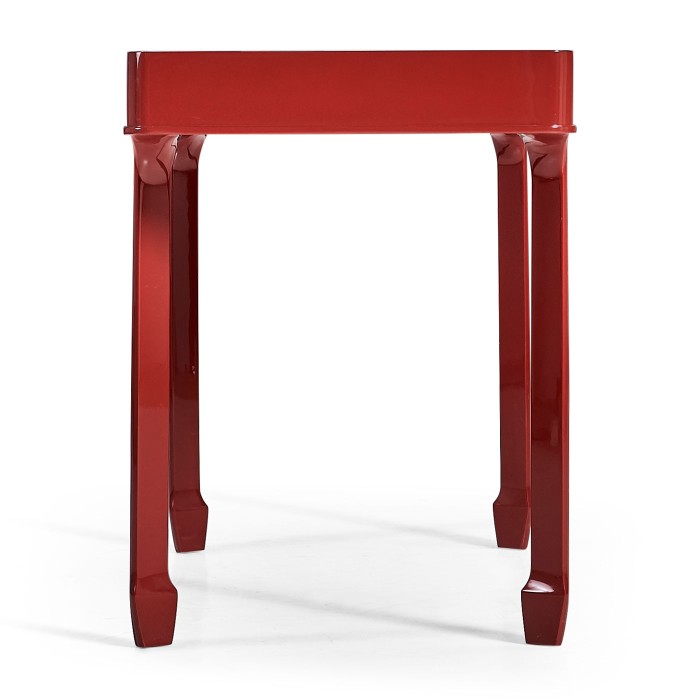 Rectangular Desk (140) - RED BRICK LEATHER 031-01-00210 - socket
