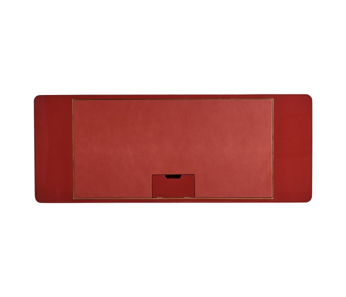 Rectangular Desk (140) - RED BRICK LEATHER 031-01-00210 - socket