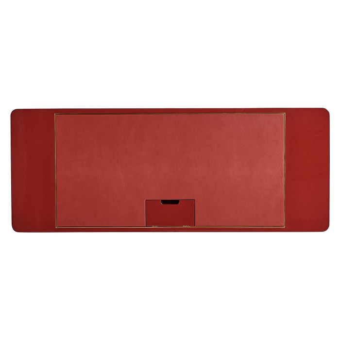 Rectangular Desk (140) - RED BRICK LEATHER 031-01-00210 - socket