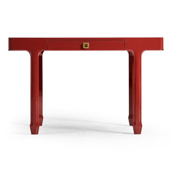 Rectangular Desk (120) - RED BRICK LEATHER 031-01-00210