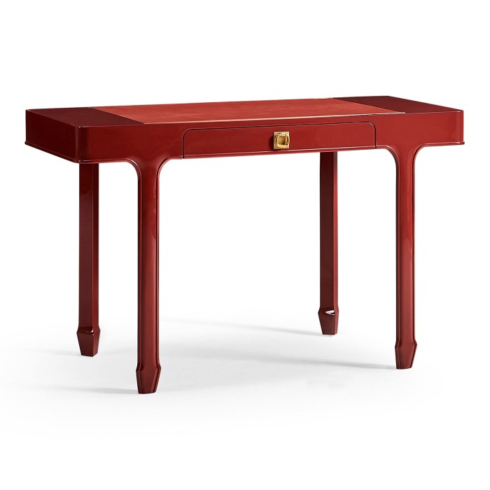 Rectangular Desk (120) - RED BRICK LEATHER 031-01-00210