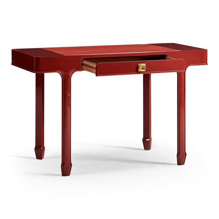 Rectangular Desk (120) - RED BRICK LEATHER 031-01-00210