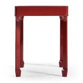 Rectangular Desk (120) - RED BRICK LEATHER - socket