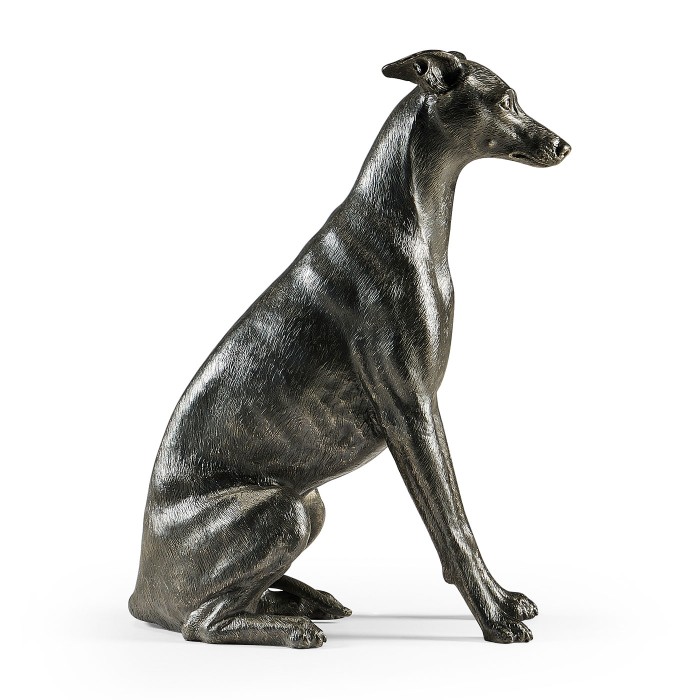 Whippet sitting no collars