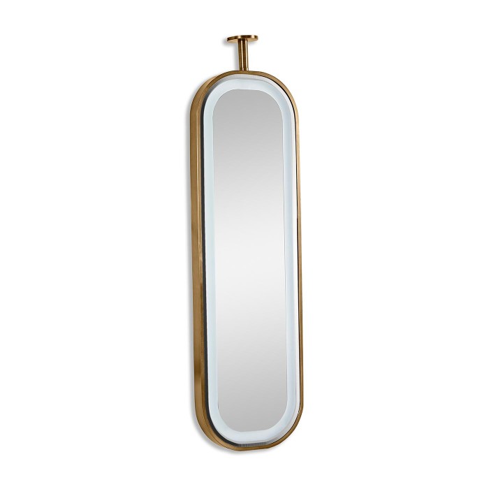 Wall Oval mirror with LED lighitng - NO Anti -fog