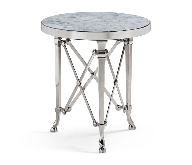 Gueridon accent table White carrara top