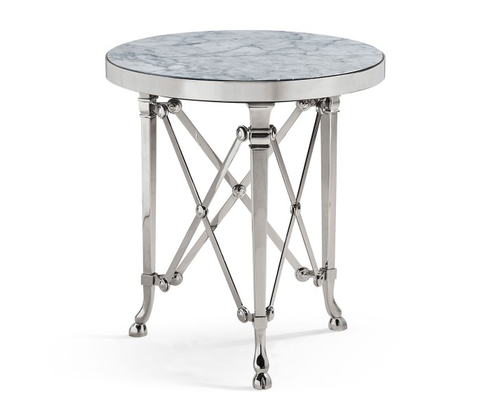 Gueridon accent table White carrara top