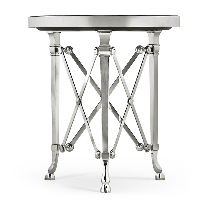 Gueridon accent table Nero Marquinia top