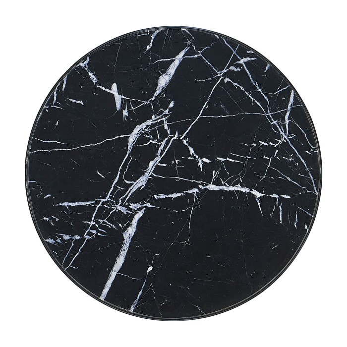 Gueridon accent table Nero Marquinia top