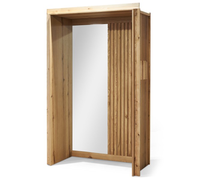 CORRIDOR WALL CLADDING FEATURE WITH MIRRORS & REMOVABLE FURNITURE (RIGHT)