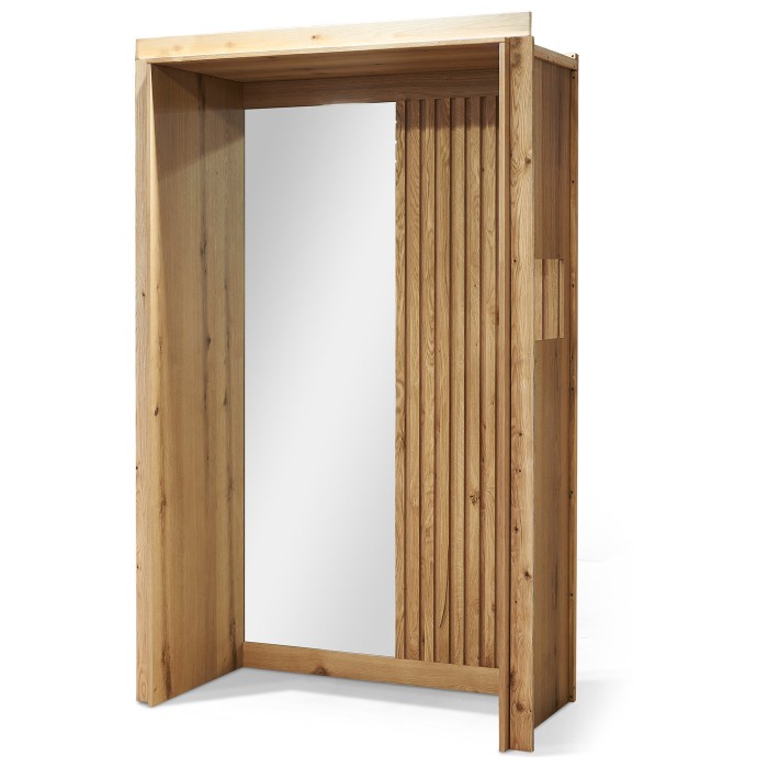CORRIDOR WALL CLADDING FEATURE WITH MIRRORS & REMOVABLE FURNITURE (RIGHT)