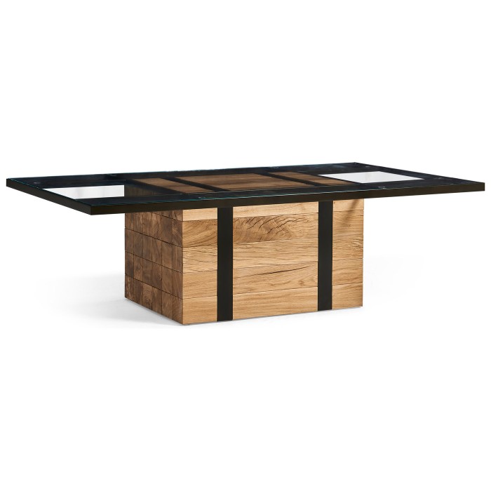 Block base coffee table