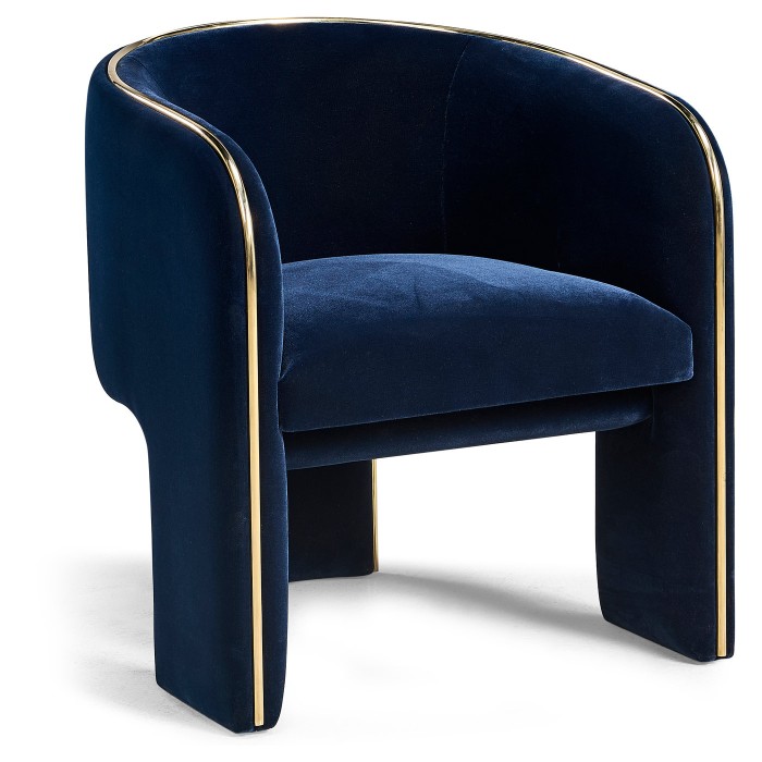 Armchair - Option 1- Blue Velvet new version