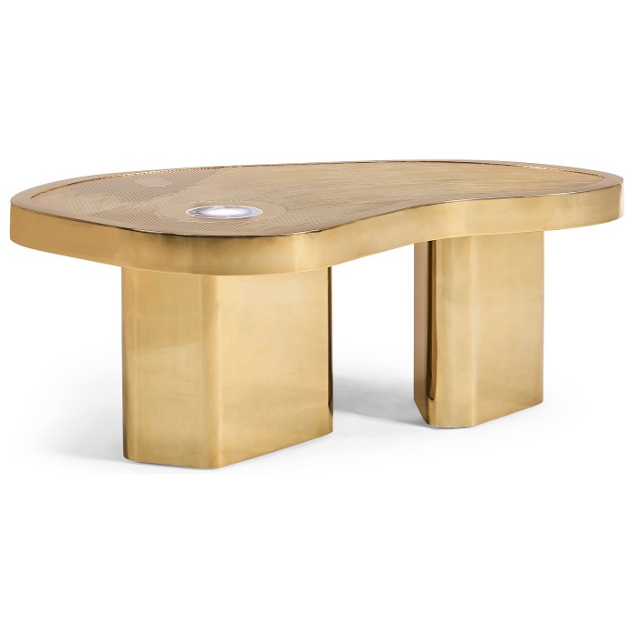 Engraved coffee table