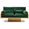 Wood Shell 2 Seat Loveseat