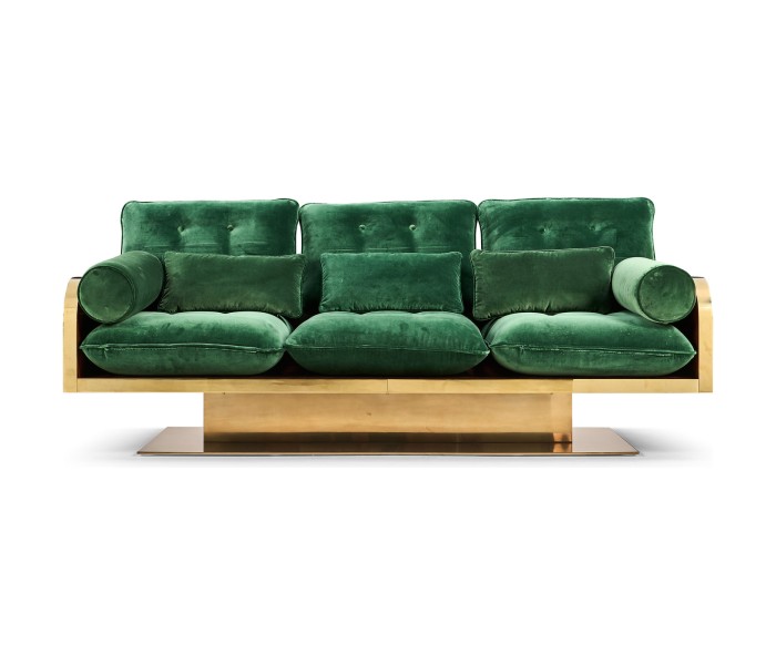 Wood Shell 3 Seat Sofa