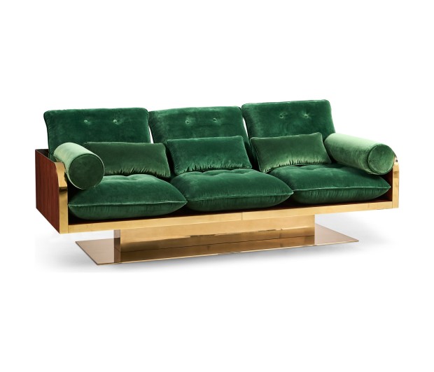 Wood Shell 3 Seat Sofa