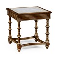 Walnut and Églomisé Side Table
