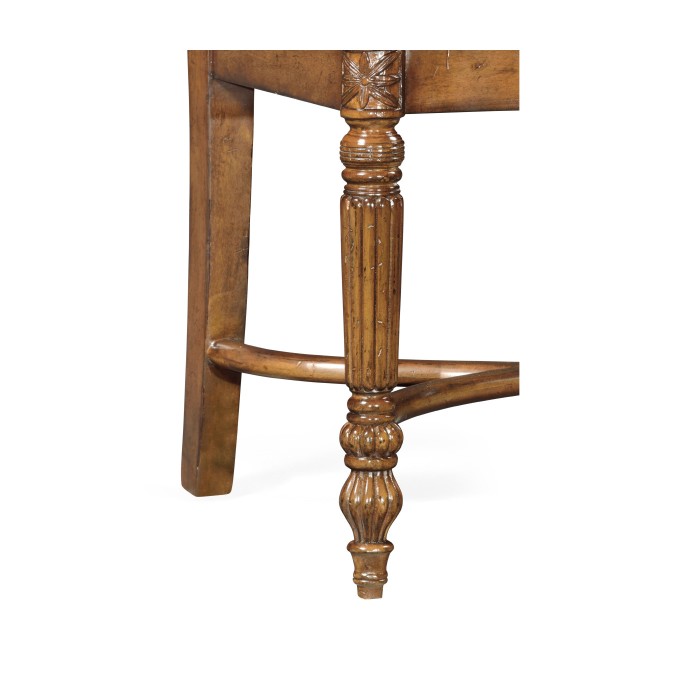 Rope twist veneer open back chair (Arm)
