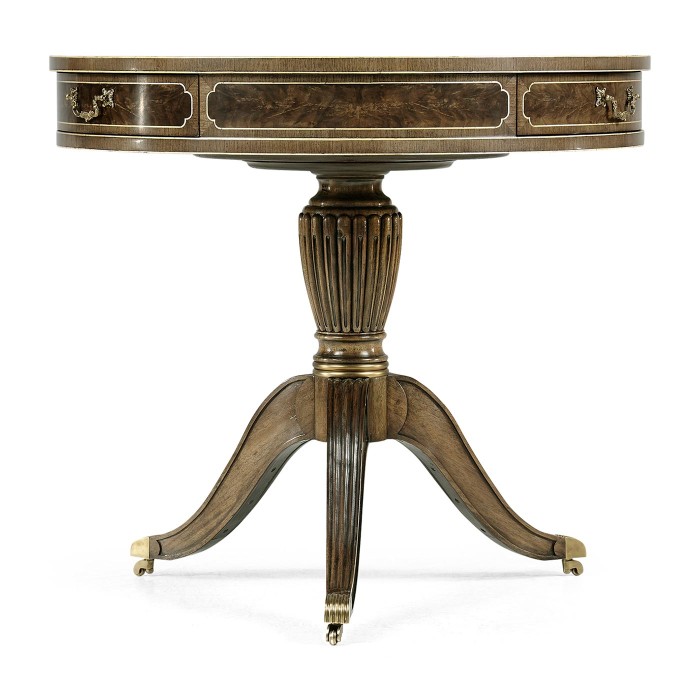 Bleached Mahogany Drum Table