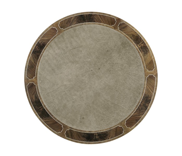 Bleached Mahogany Drum Table
