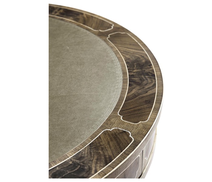 Bleached Mahogany Drum Table
