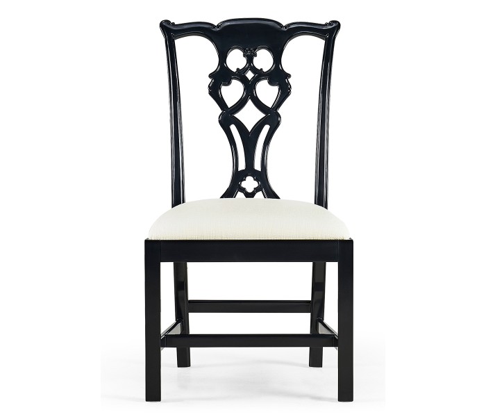 Spark Chippendale Black Side Chair