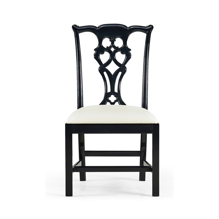 Spark Chippendale Black Side Chair