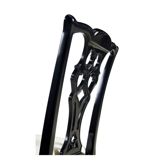 Spark Chippendale Black Side Chair