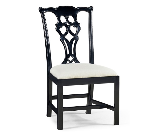 Spark Chippendale Black Side Chair