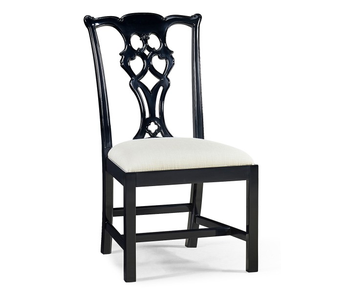 Spark Chippendale Black Side Chair