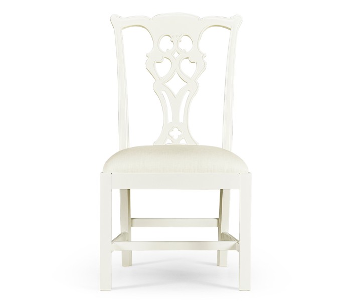 Spark Chippendale White Side Chair